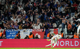 Celebrations of the players of the National Team of France