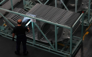 Worker at a BMW factory in Germany