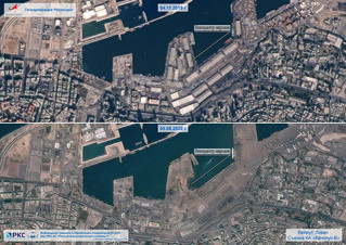 ΔΟρυφορικές φωτογραφίες από την ημέρα της έκρηξης στο λιμάνι της Βηρυτού τον Αύγουστο του 2020