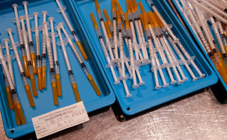 photo syringes with the Pfizer vaccine against COVID-19 photo syringes with the Pfizer vaccine against COVID-19