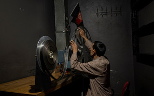 Cinema workers in Afghanistan