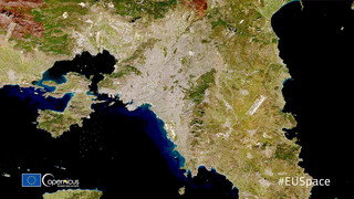Δορυφορική φωτογραφία της Αθήνας Δορυφορική φωτογραφία της Αθήνας