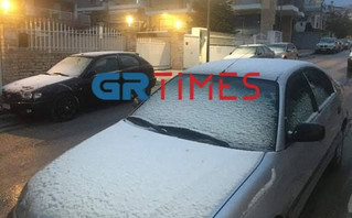 Έπεσαν τα πρώτα χιόνια στα ορεινά της Θεσσαλονίκης