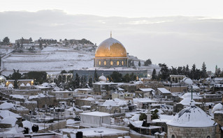 Στα λευκά η Ιερουσαλήμ, το Ισραήλ και η Δυτική Όχθη &#8211; Σπάνιες εικόνες