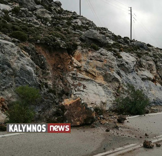 Μεγάλες ζημιές στην περιοχή Σκαλίων και Παλιονήσου από την έντονη καταιγίδα που έπληξε την Κάλυμνο