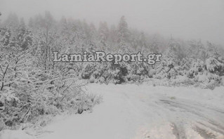 Θάφτηκαν στο χιόνι τα ορεινά χωριά της Λαμίας