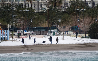 Χιόνια στη Ρόδο από την κακοκαιρία Ελπίδα