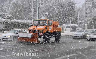 Χιόνια στο κέντρο της Αθήνας