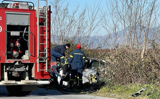 Σοβαρό τροχαίο στη Λάρισας - Τυρνάβου