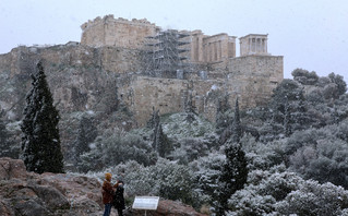 Χιόνια στην Ακρόπολη