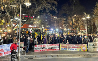 Έφτασε στο κέντρο της Λάρισας το κομβόι των τρακτέρ