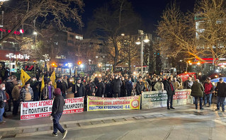 Έφτασε στο κέντρο της Λάρισας το κομβόι των τρακτέρ