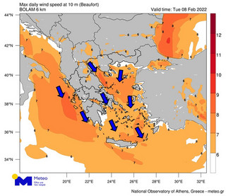 Ψυχρό μέτωπο θα διασχίσει ταχύτατα τη χώρα από το βράδυ της Δευτέρας 07/02 Ψυχρό μέτωπο θα διασχίσει ταχύτατα τη χώρα από το βράδυ της Δευτέρας 07/02