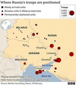 Τα σημεία που βρίσκονται τα ρωσικά στρατεύματα