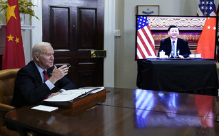 President Joe Biden meets virtually with Chinese President Xi Jinping