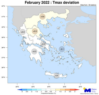 Χάρτης με θερμοκρασίες Χάρτης με θερμοκρασίες