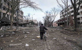 Destroyed city of Mariupol in Ukraine