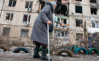 Βομβαρδισμένα κτίρια στο Χάρκοβο στην Ουκρανία