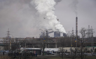 The Azovstal metallurgical plant is seen on the outskirts of the eastern Ukrainian city of Mariupol, Wednesday, Feb. 23, 2022 The Azovstal metallurgical plant is seen on the outskirts of the eastern Ukrainian city of Mariupol, Wednesday, Feb. 23, 2022