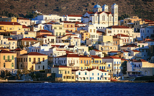 Η χώρα της Άνδρου το ηλιοβασίλεμα Η χώρα της Άνδρου το ηλιοβασίλεμα