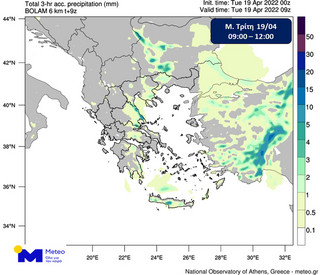 Χάρτης καιρού meteo