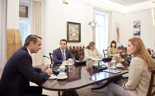 Κυριάκος Μητσοτάκης με Επίτροπο Ενέργειας Κυριάκος Μητσοτάκης με Επίτροπο Ενέργειας