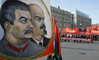 Οι ηγέτες της Σοβιετικής Ένωσης Στάλιν και Λένιν