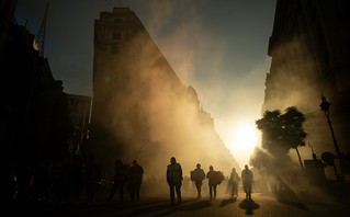 Unemployment protest in Buenos Aires, Argentina