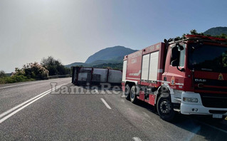 Τούμπαρε νταλίκα στις στροφές του Μπράλου