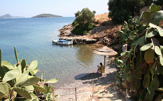 Μικρή παραλία στα Τριζόνια Μικρή παραλία στα Τριζόνια