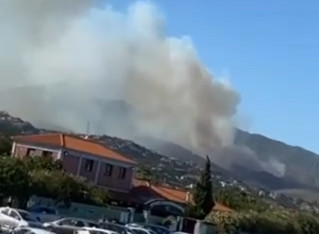 Φωτιά στην Κεφαλονιά: Καίγεται δασική έκταση στην περιοχή Άγιος Ιωάννης