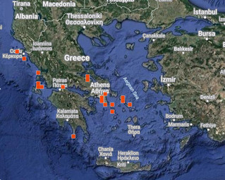 Καταγραφές Pelagia noctiluca για το τελευταίο δεκαήμερο (από 7 Ιουλίου μέχρι και 17 Ιουλίου) στην πλατφόρμα του iNaturalist.