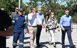 Αυτοψία Μητσοτάκη στις πληγείσες περιοχές της Πεντέλης Αυτοψία Μητσοτάκη στις πληγείσες περιοχές της Πεντέλης