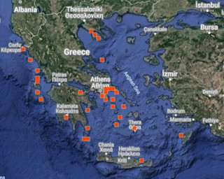 Καταγραφές Pelagia noctiluca για το τελευταίο δεκαήμερο (από 22 Ιουλίου μέχρι και 31 Ιουλίου) στην πλατφόρμα του iNaturalist.