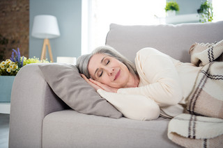 Elderly woman sleeping