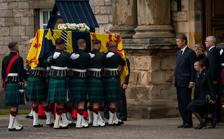 The Crown of Scotland on Queen Elizabeth's coffin