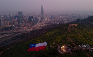 Protesters against the new Constitution in Chile