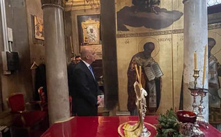 Ο Νίκος Δένδιας στον Άγιο Γεώργιο των Ελλήνων στη Βενετία