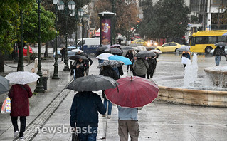 Κακοκαιρία στο κέντρο της Αθήνας