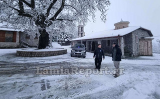 Πολύ χιόνι στα χωριά της Υπάτης