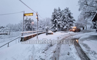 Πολύ χιόνι στα χωριά της Υπάτης