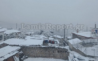 Πολύ χιόνι στην Αθηνών - Λαμίας μέχρι την Αρκίτσα