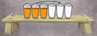Ο γρίφος με τα ποτήρια της πορτοκαλάδας
