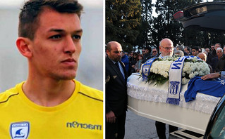 Τέμπη: Ράγισαν καρδιές στην κηδεία του 22χρονου ποδοσφαιριστή Ιορδάνη Αδαμάκη