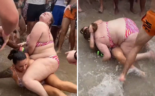 «Η δική μου εκδοχή της κόλασης» &#8211; Viral βίντεο με τον άγριο καβγά γυναικών με μαγιό σε παραλία