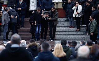 Κηδεία της Αθηνάς Κατσάρα μετά το δυστύχημα στα Τέμπη