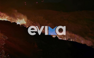 Φωτιά στην Κάρυστο – Ανησυχία για τους ισχυρούς ανέμους