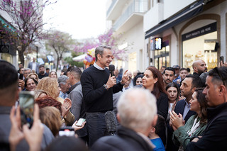 Ο Κυριάκος Μητσοτάκης στη Ρόδο