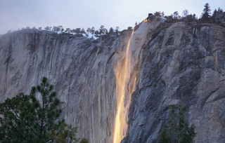 Yosemite Firefall καταρράκτης Yosemite Firefall καταρράκτης