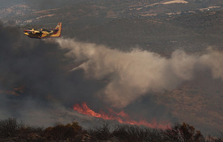 Μάχη με τις αναζωπυρώσεις στην Εύβοια Μάχη με τις αναζωπυρώσεις στην Εύβοια